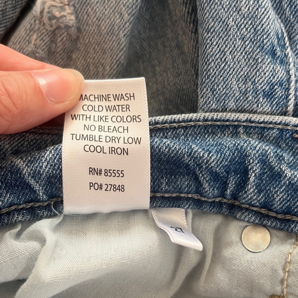 Pistola high rise button fly ankle jeans raw hem size 27 - Picture 5 of 5